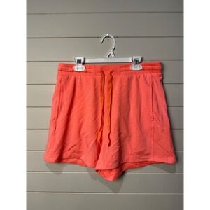 NWOT Lou & Grey for Loft‎ Coral Sweat Shorts Medium Drawstring Elastic Pockets